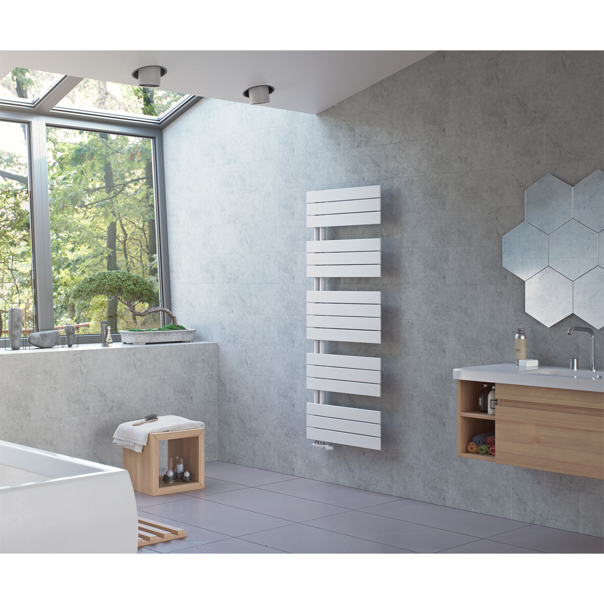 Ximax  Badheizkörper P2-Open 1195 x 600 mm 742 Watt 50 mm Anschluss Weiß