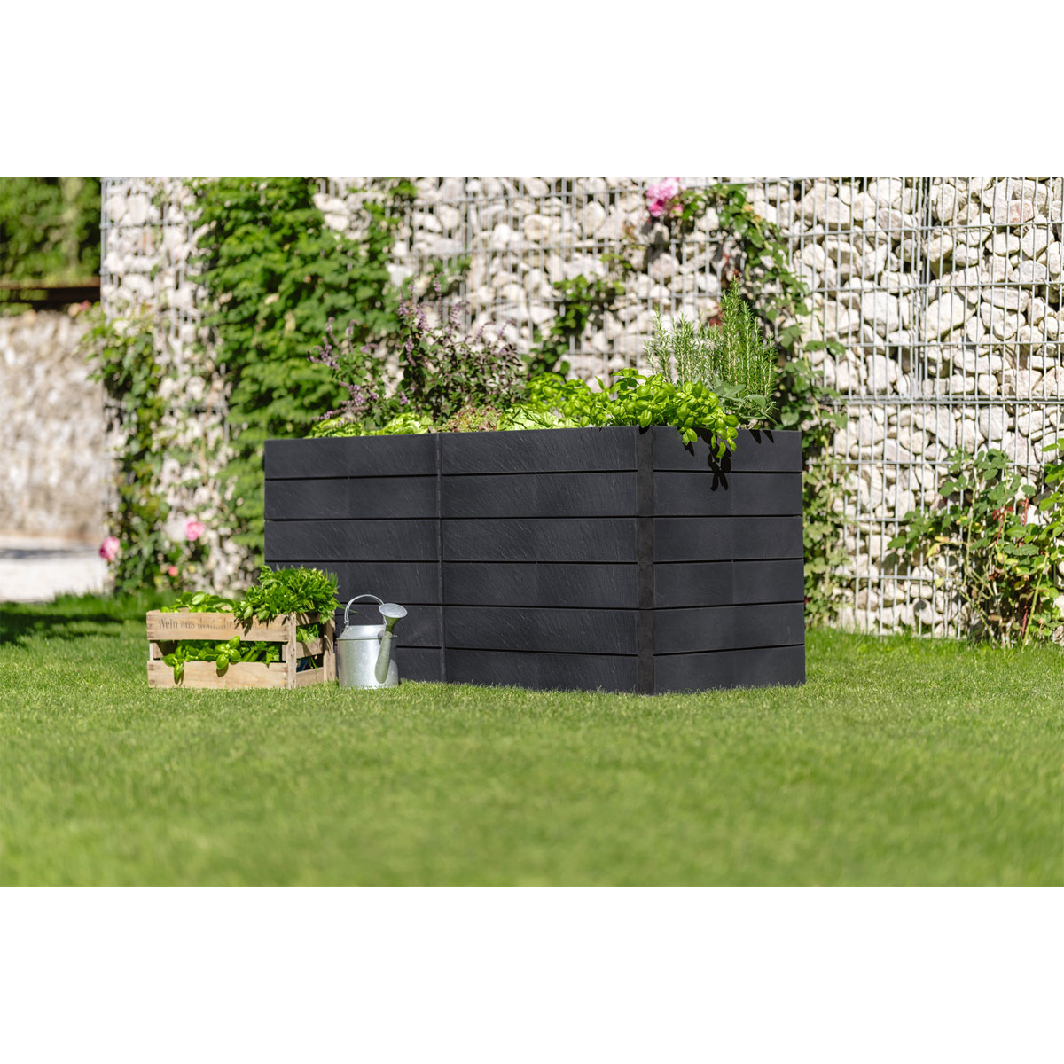 Garantia  Hochbeet Ergo Quadro 2 L 75 Stone, inkl. FLORA Wassersparsystem Bild 6