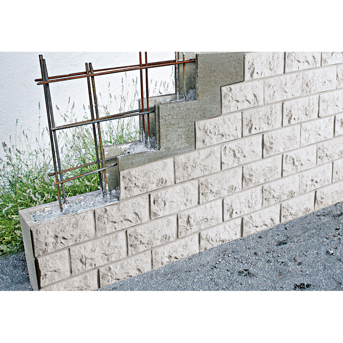 Lusit  Schalungsstein 50 x 25 x 24 cm grau Bild 4