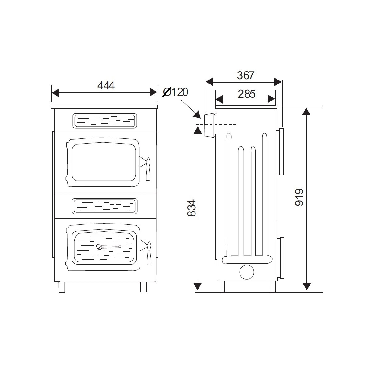 Werkstattofen WO 109-8 mit FensterWO 109-8F 8 kw8 KW Bild 2