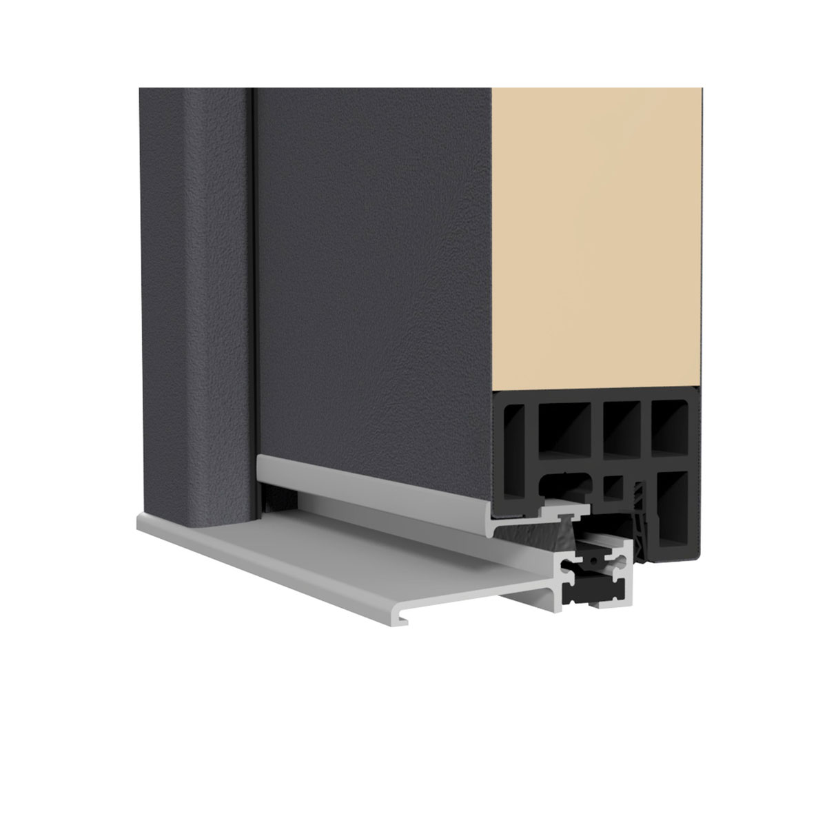 SplenDoor  Premium-Haustür Passivedoor Uppsala energiesparend anthrazit 100 x 210 cm rechts Bild 7