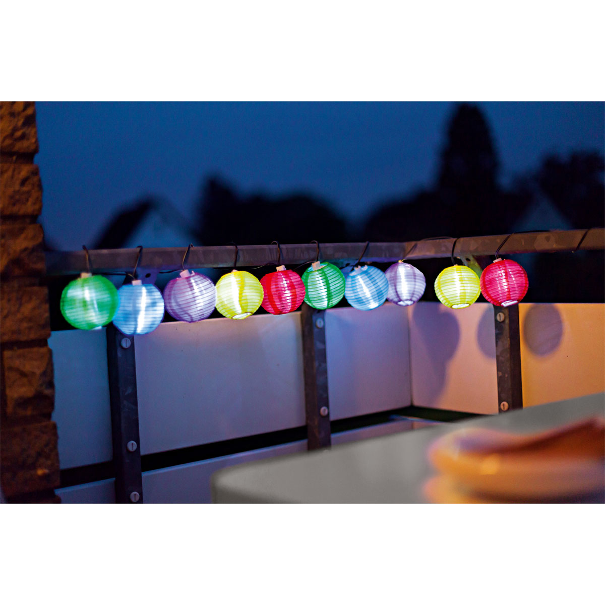 Flector Garten LEDSolarLichterkette Lampion mehrfarbig 565146