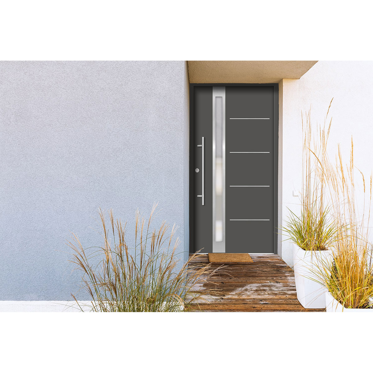 SplenDoor  Premium-Haustür Passivedoor Umea RC2 energiesparend einbruchsicher anthrazit 100 x 210 cm links Bild 2