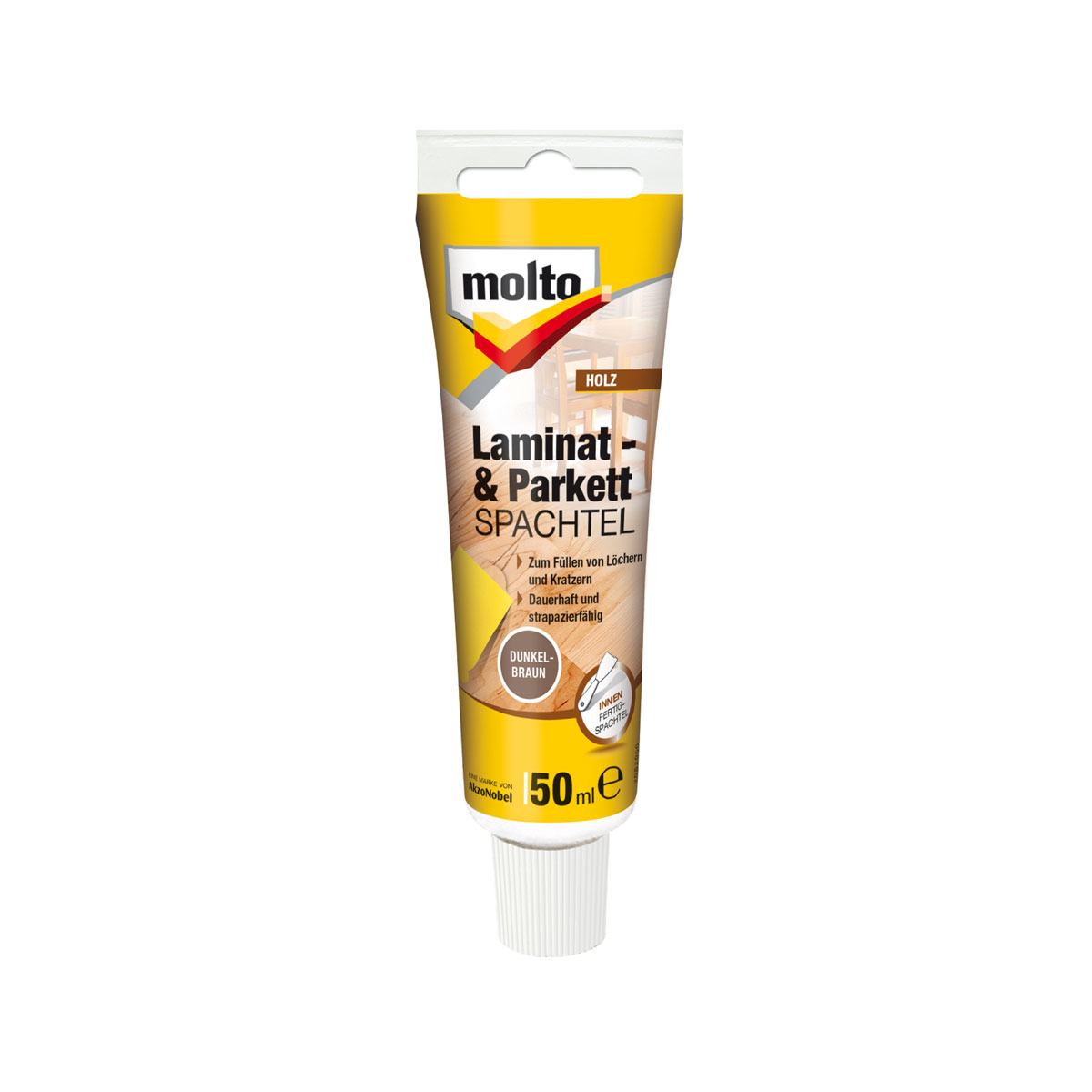 Molto Laminat- und Parkettspachtel dunkelbraun 50 ml