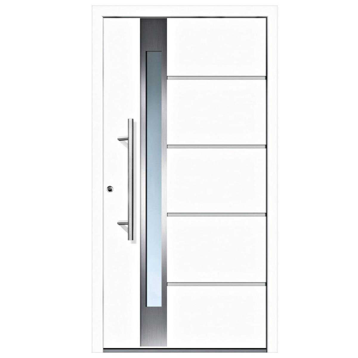 Aluminium-Sicherheitshaustür Rom Superior weiß 110 x 210 cm links