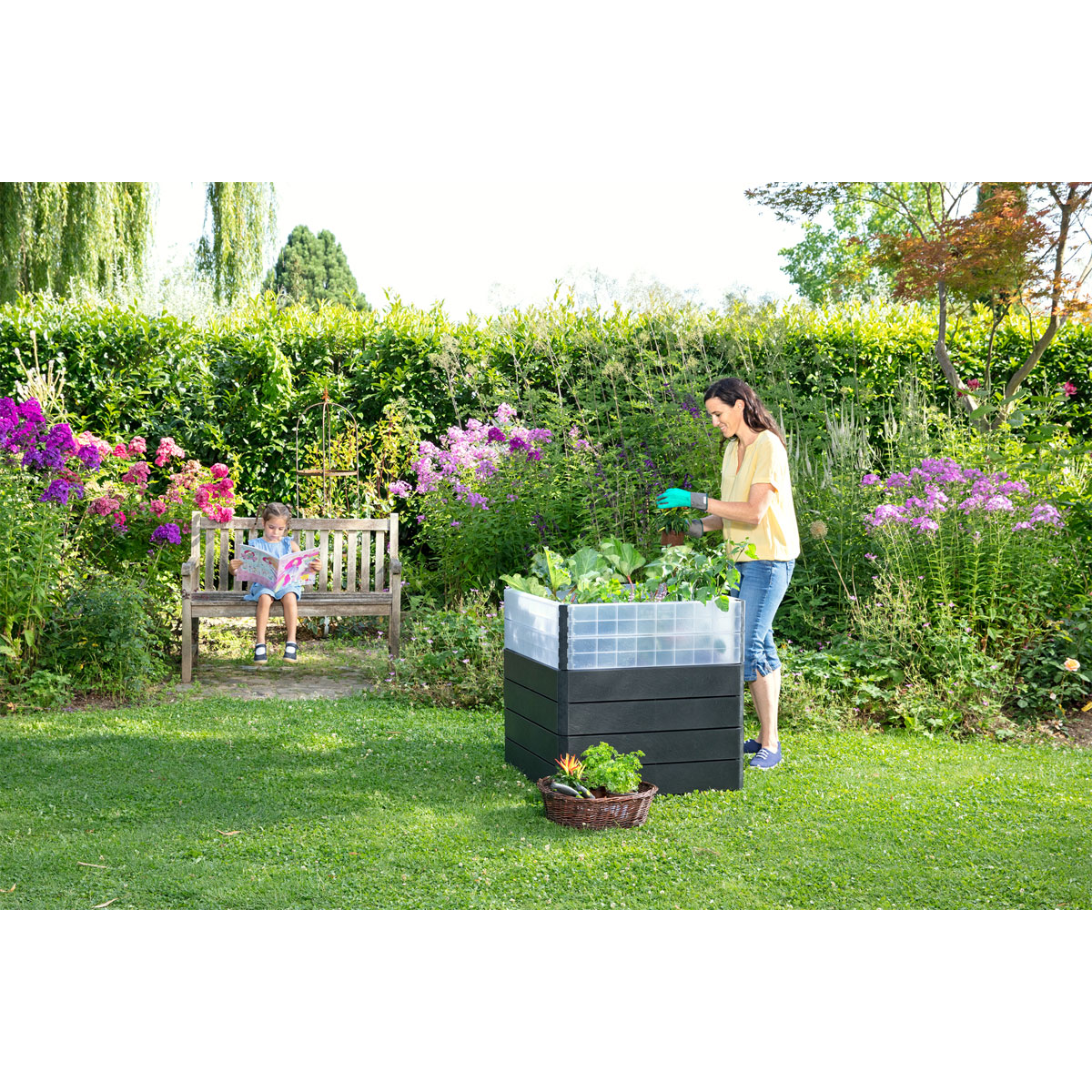 Garantia Hochbeet Ergo Quadro Turbo 75 mit Wachstumsmodul 420 L grau Bild 6