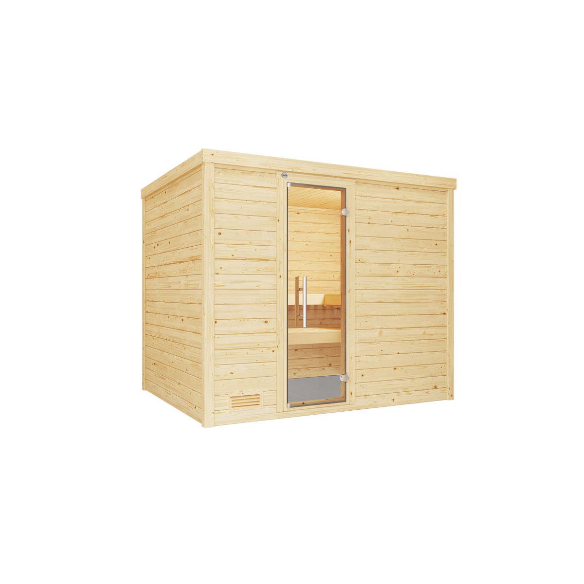 Weka  Premium Massivholz-Sauna Bergen Größe 3 Sparset 7,5 kW OS
