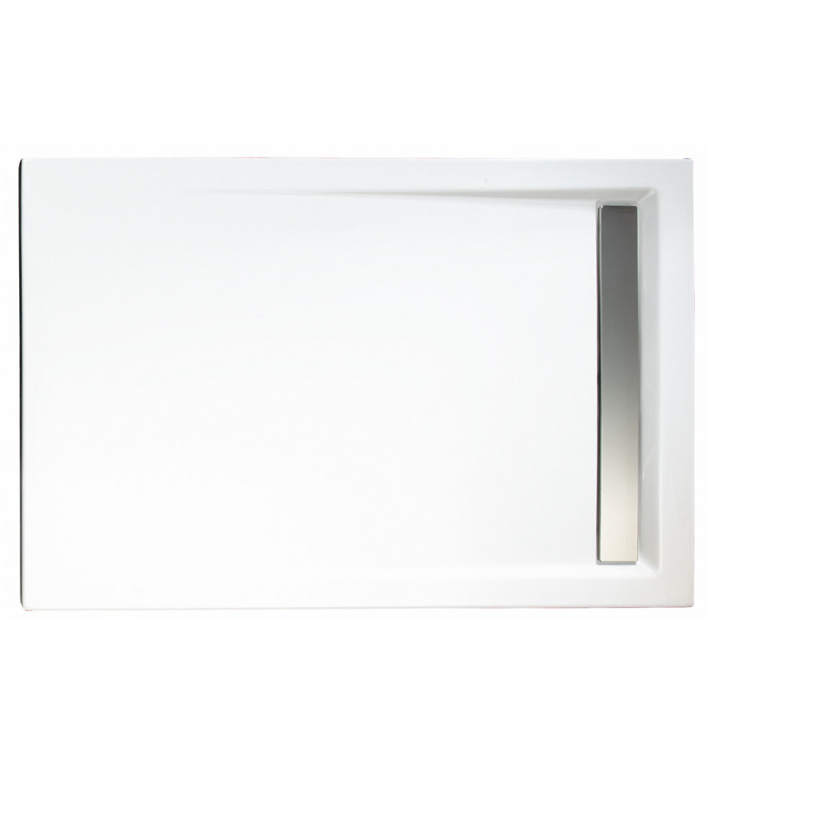 Schulte Duschwanne Rechteck extra flach Rinne 800 x 1200 mm Chromoptik