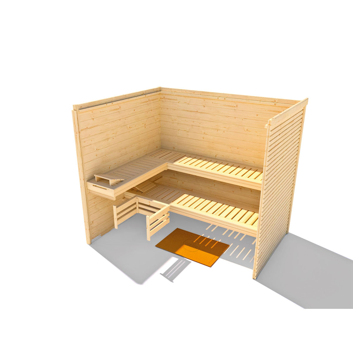 Weka  Premium Massivholz-Sauna Turku Eck Größe 3 Sparset 7,5 kW OS Bild 6