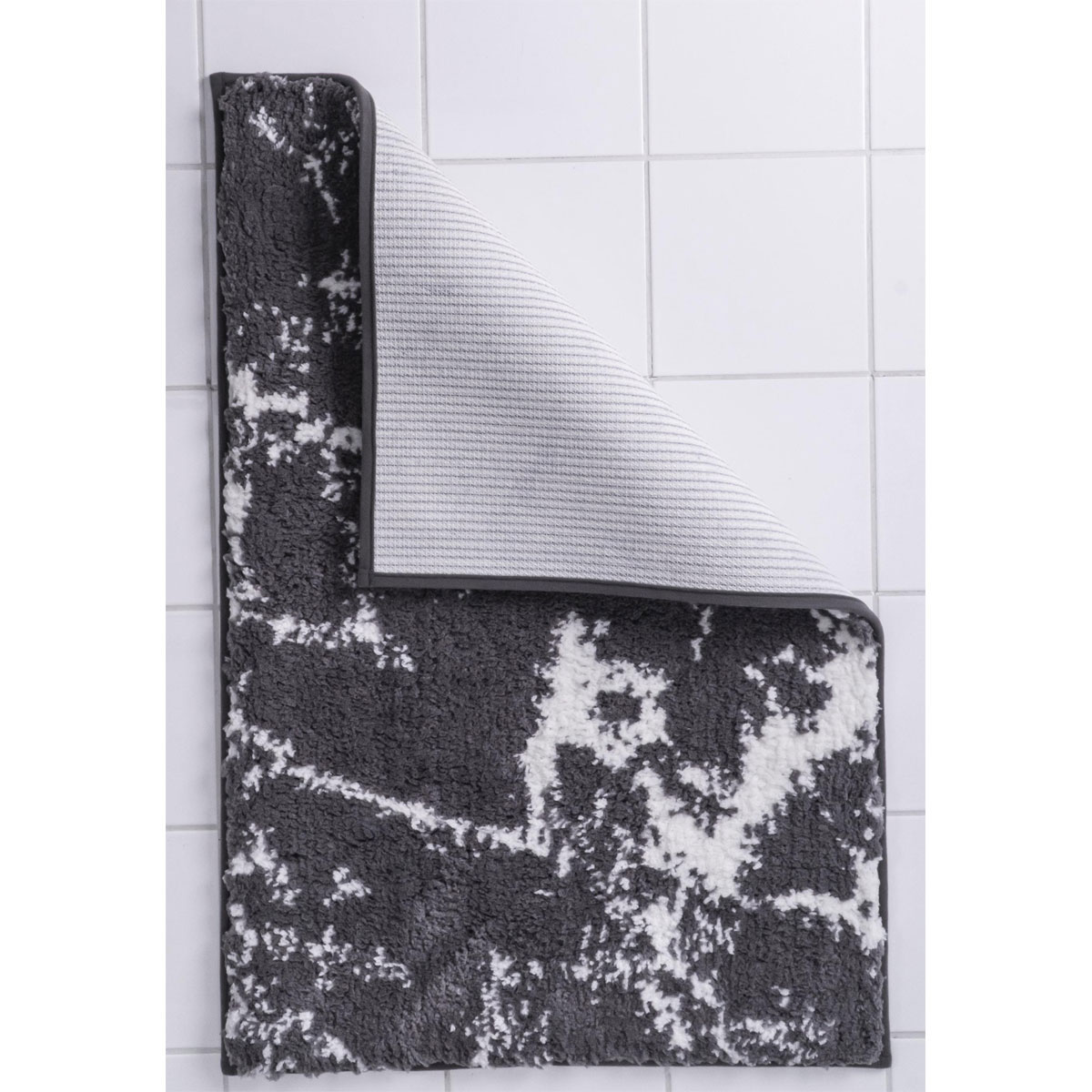 Ridder  Teppich Marmor 55 x 50 cm grau-weiß Polyester-Microfaser Bild 4