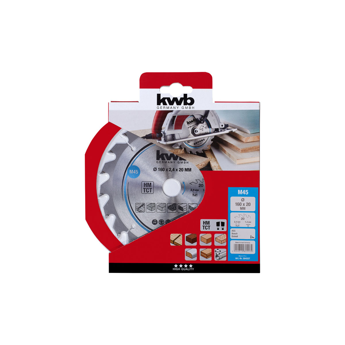 kwb  Spanplatten-Kreissägeblätter für Handkreissägen Durchmesser 160x20 mm Bild 3