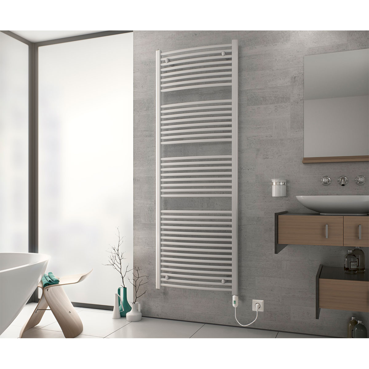 Ximax  Elektrischer Handtuchwärmer Top 1691 x 595 mm 900 Watt Typ 2 Weiß