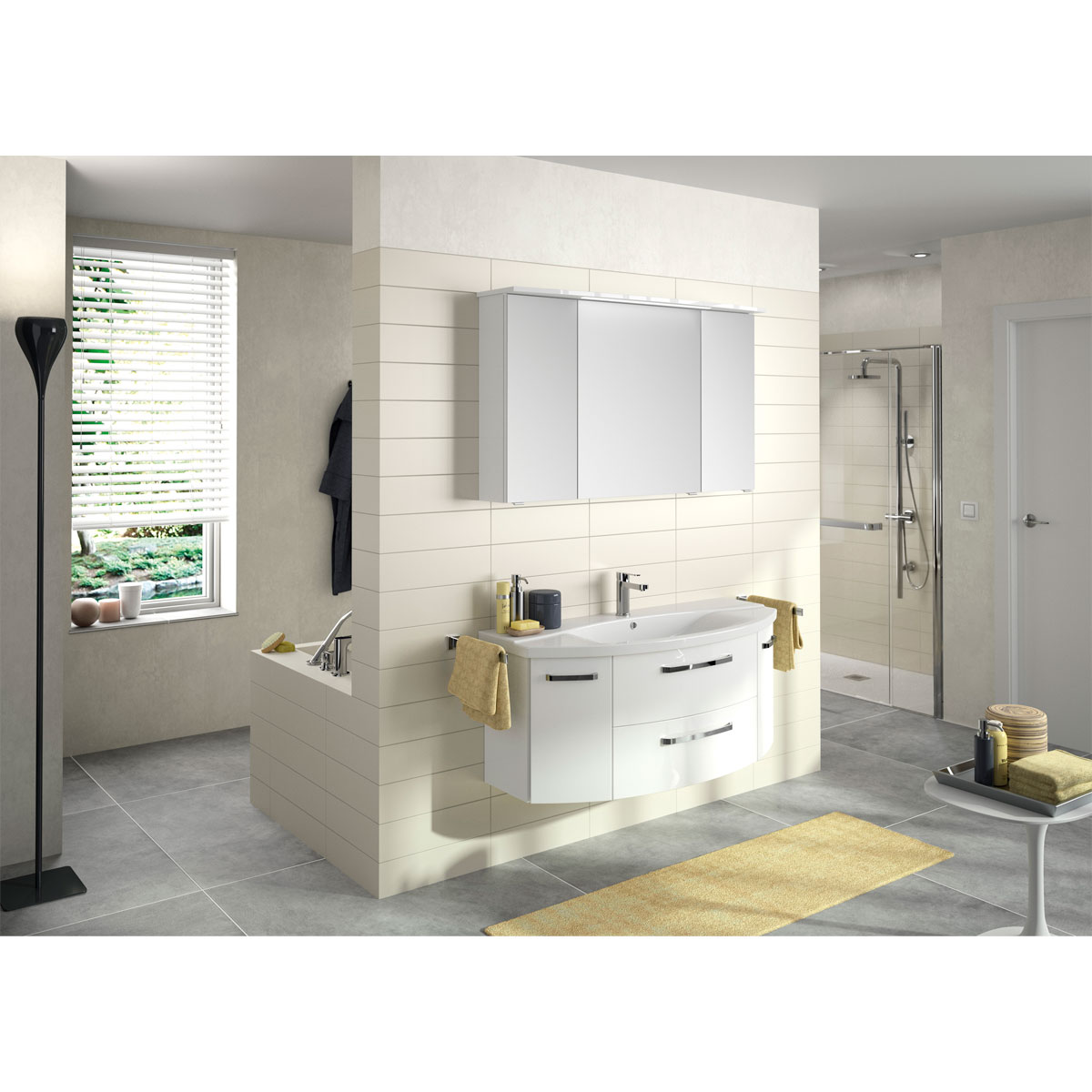 Pelipal LED-Kranzbeleuchtung Asti weiß glänzend 122 x 1,6 x 26,5 cm Bild 2