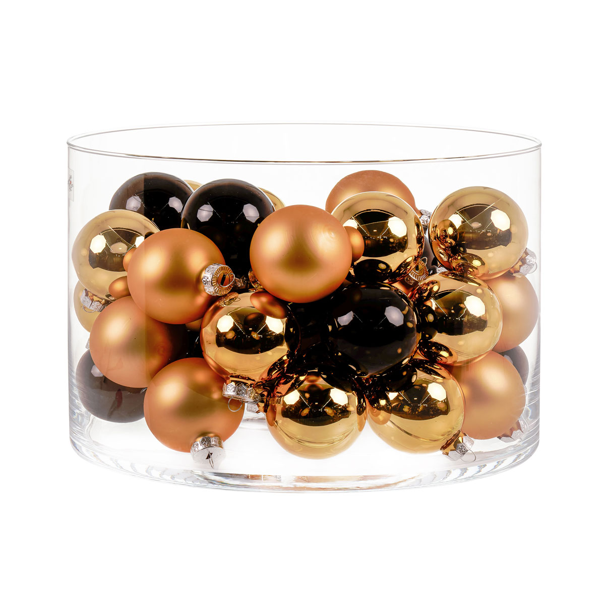 Ambientis Glaskugeln 6 cm schwarz gold Mix