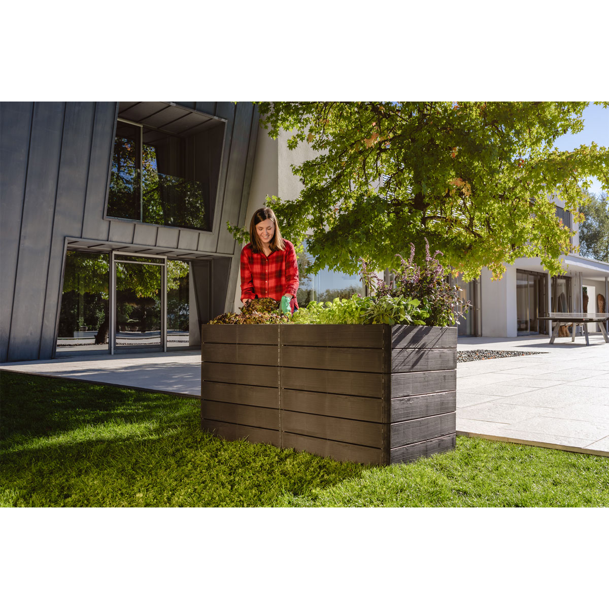 Garantia  Hochbeet Ergo Quadro 2 L 75 Wood, inkl. FLORA Wassersparsystem Bild 5