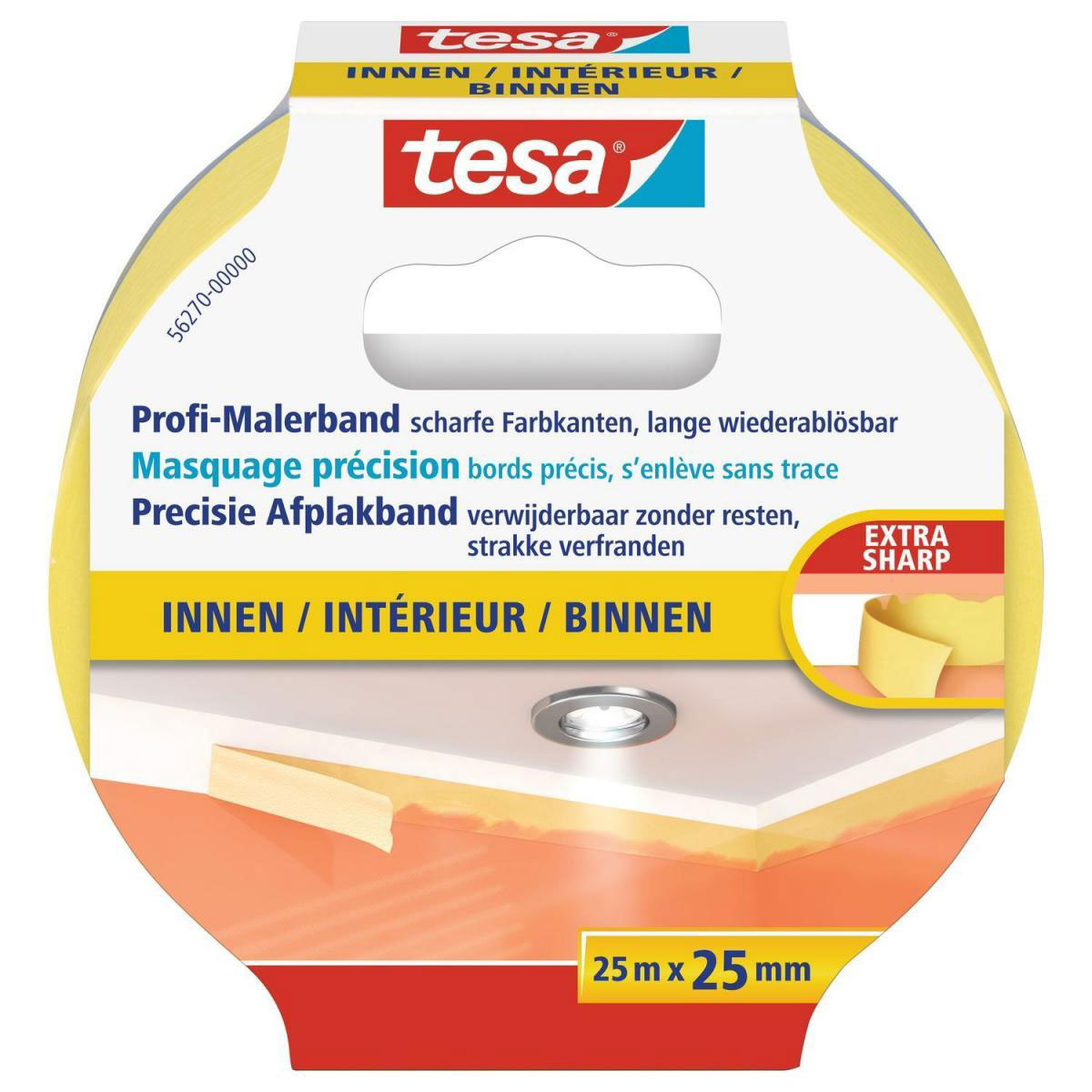Tesa Maler-Krepp Precision 25 m x 25 mm