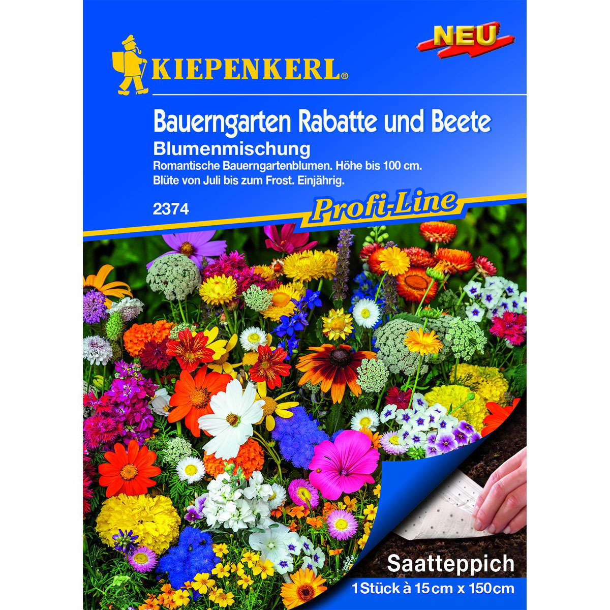 Kiepenkerl Blumenmischung Bauerngarten Rabatte und Beete Saatteppich