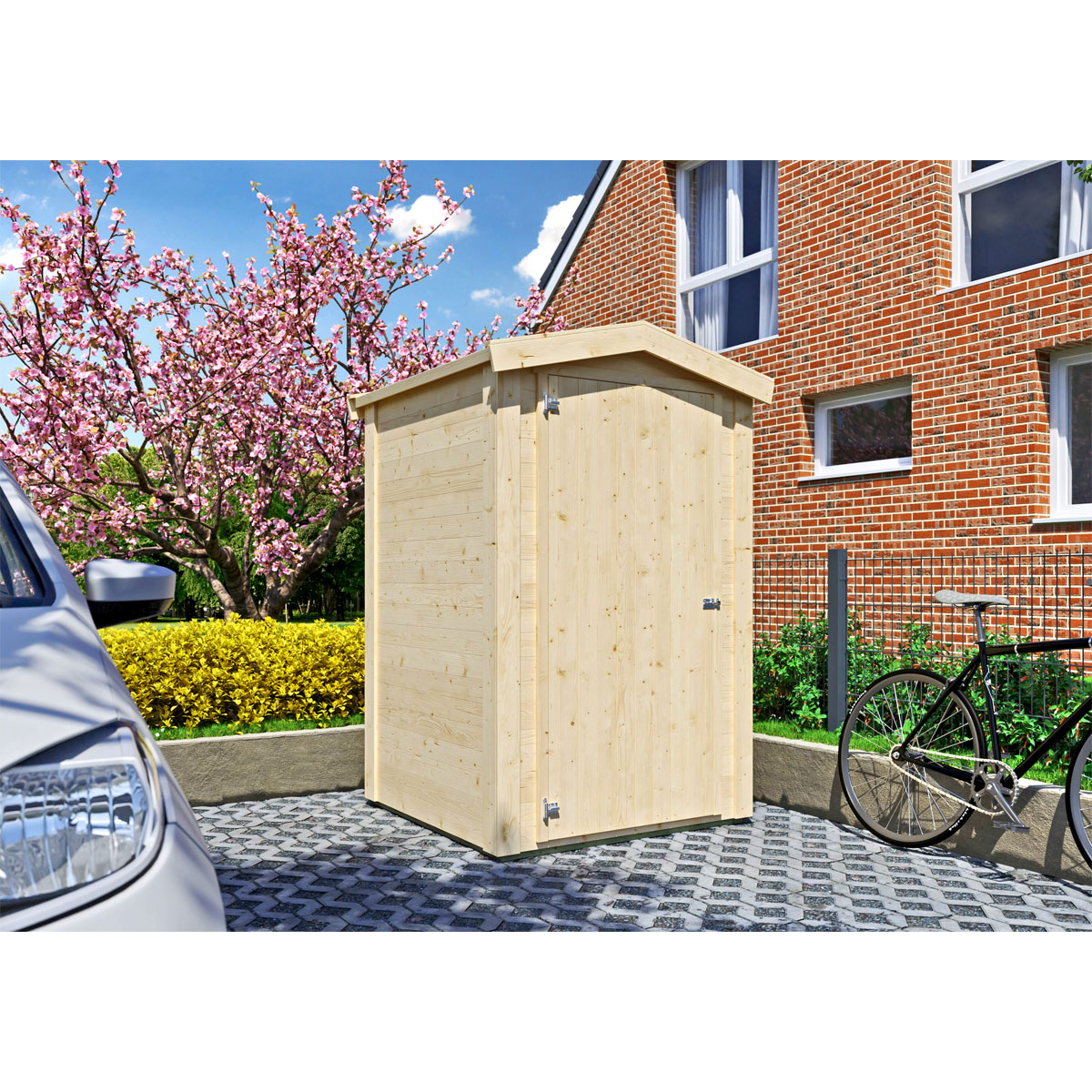 Blockbohlenhaus Wuppertal 120 x 120 cm Bild 2