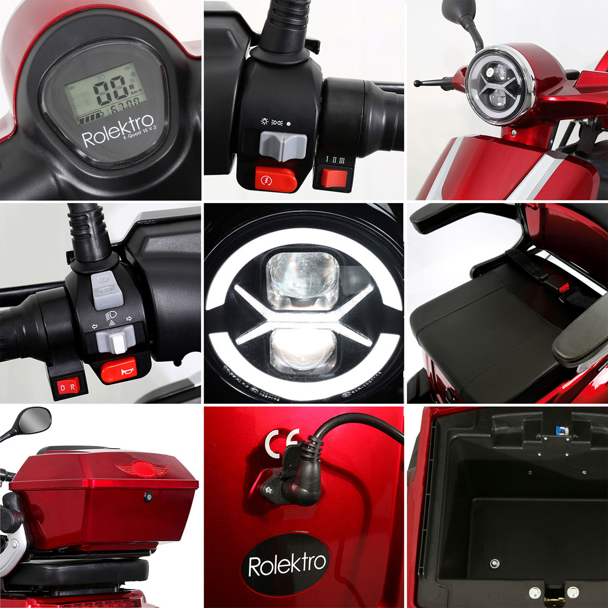 Rolektro E-Quad „15“, 1000 W, Rot Bild 8