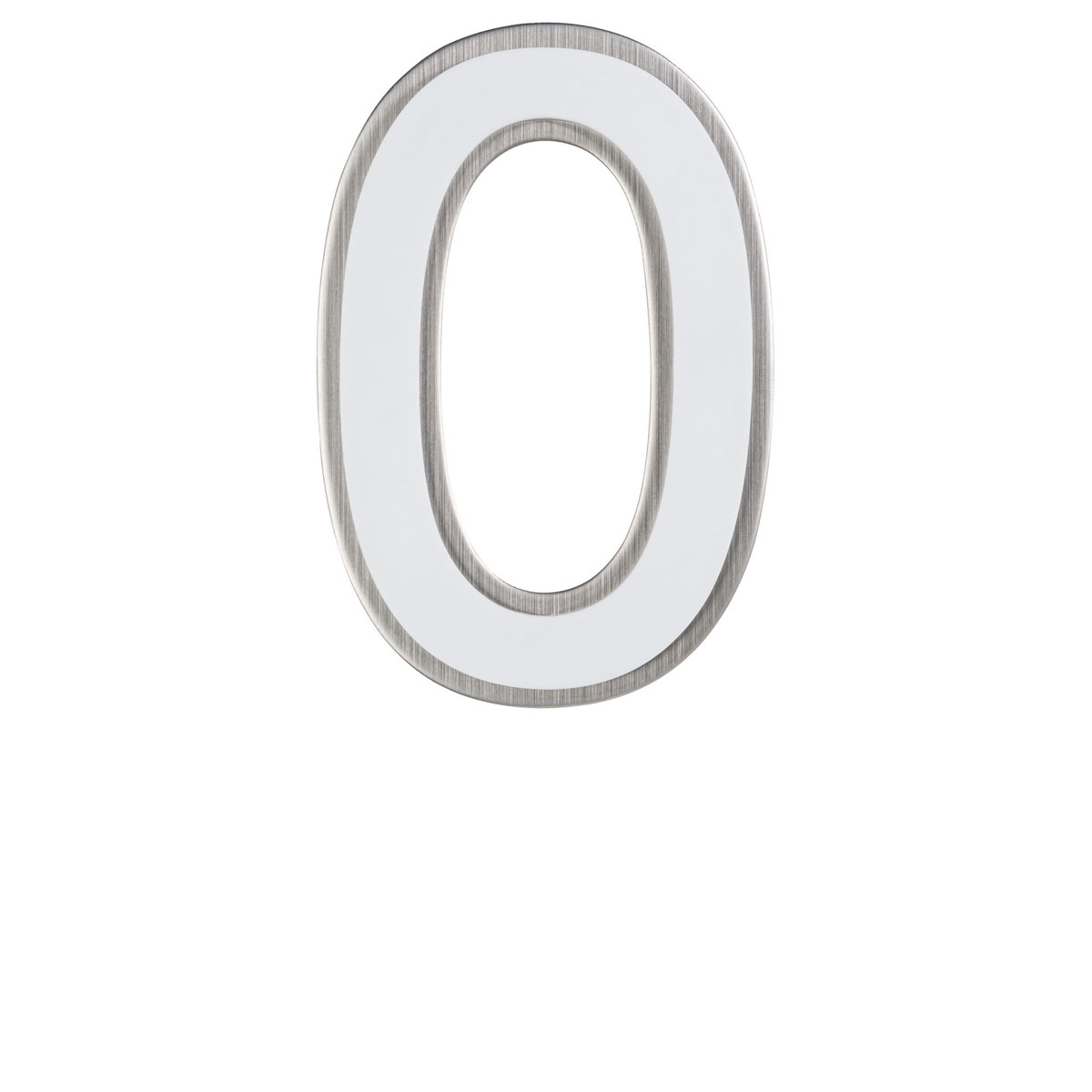 Alpertec Hausnummer 0 nachtleuchtend Edelstahl satiniert Bild 1