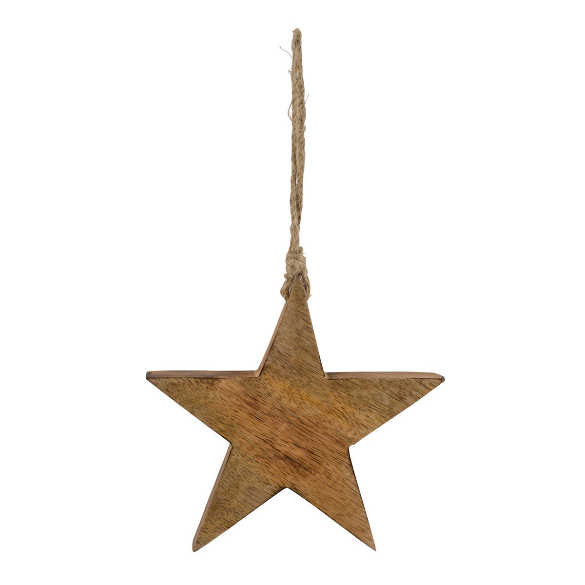 Mangoholzstern hängend natur 17x1,5x16 cm