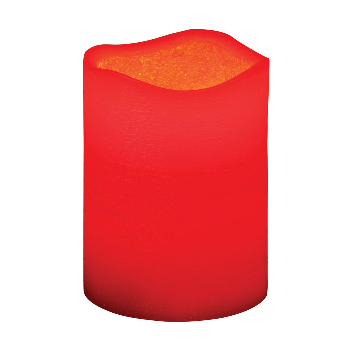 Ambientis LED-Kerze mit Timer 7,5 x 10 cm rot