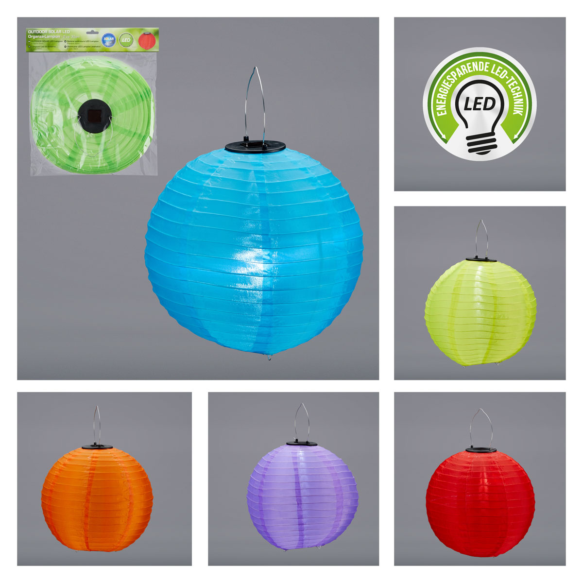 LED-Solar-Lampion Outdoor bunt Bild 2