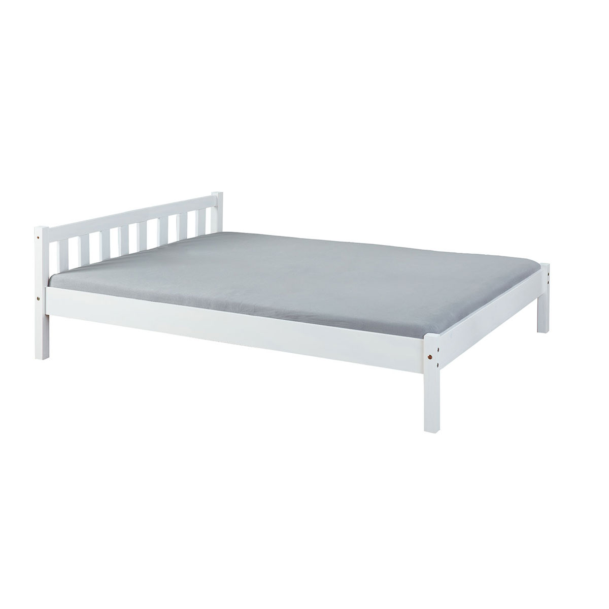 Inter Link Bett „Vilmar“, 148x70x210 cm, weiß lackiert, ohne Lattenrost
