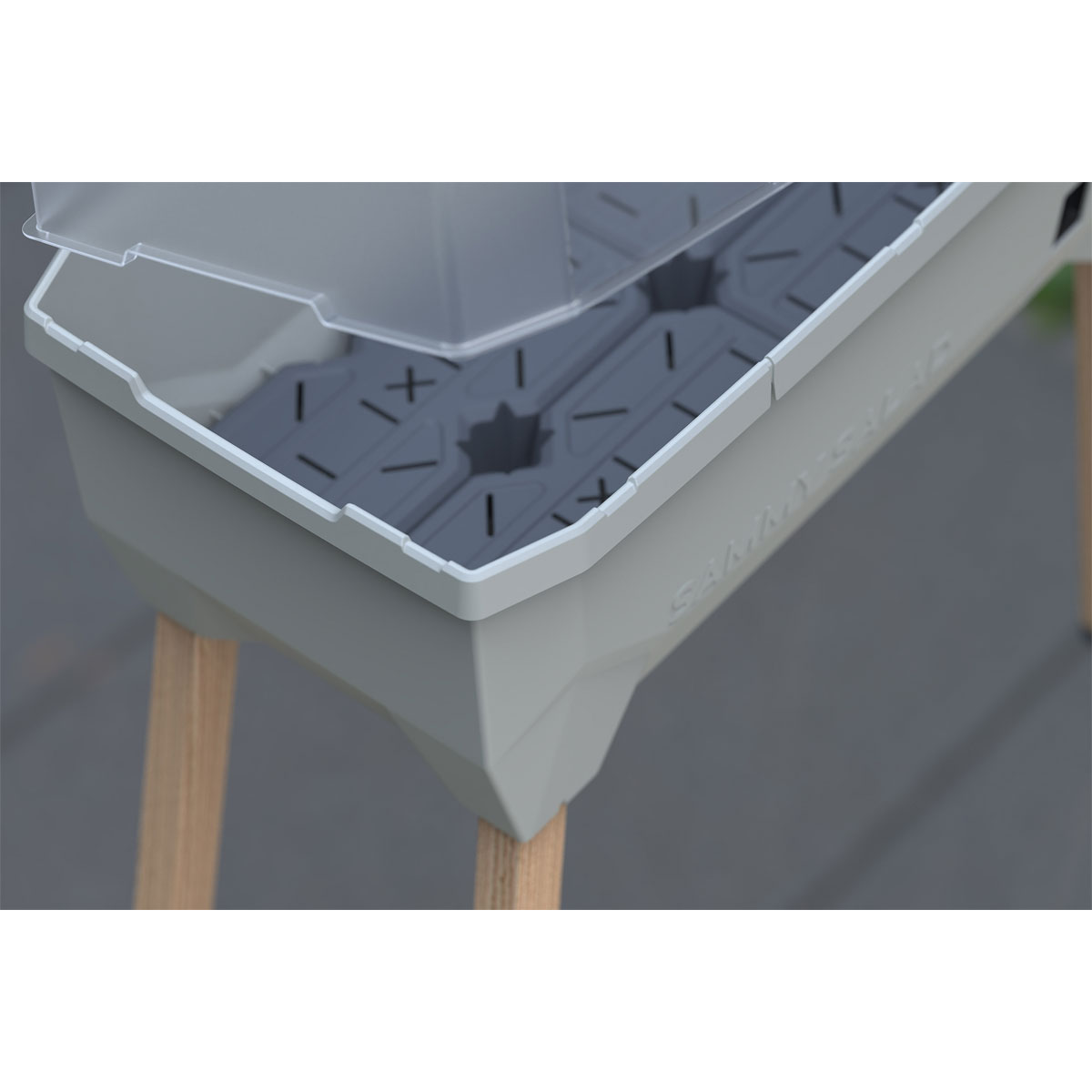 Hochbeet Sammy Salad mit Deckel hellgrau Bild 2