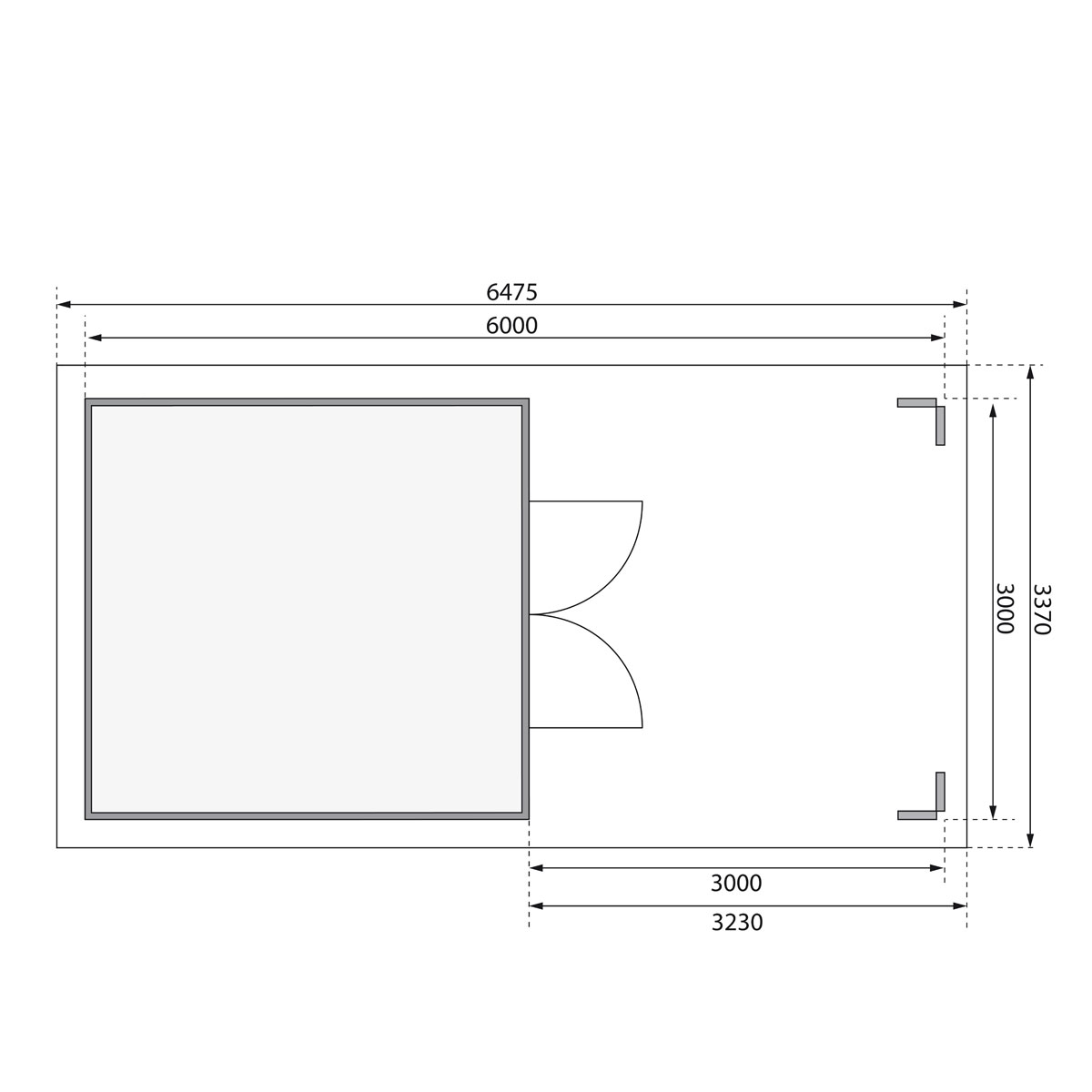 Karibu  Blockbohlenhaus Theres 7 naturbelassen mit Dachausbauelement Bild 8