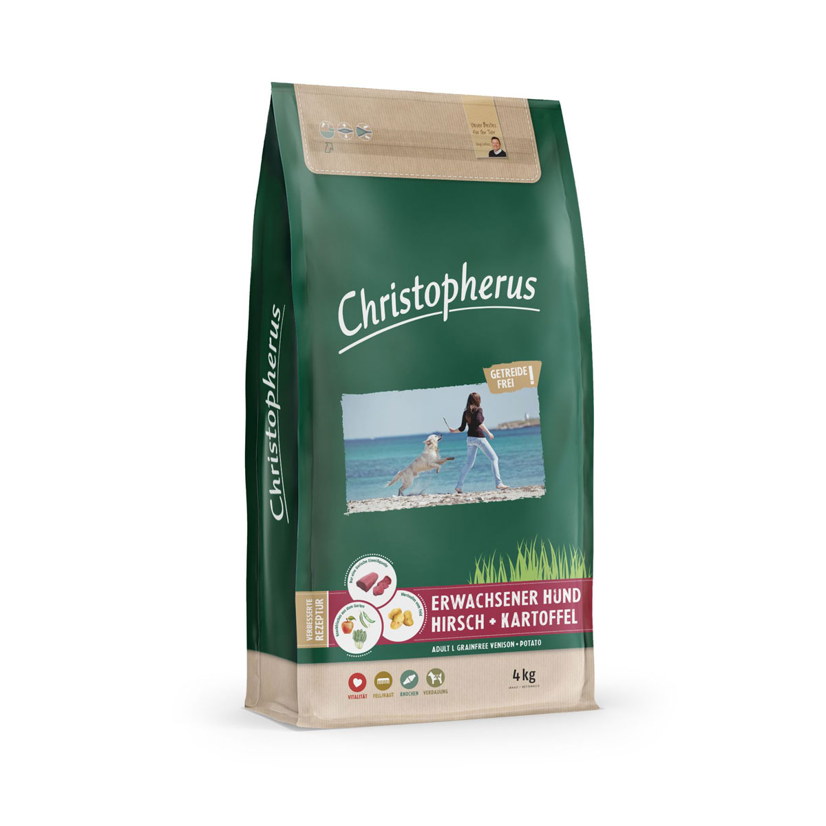 Christopherus Dog Hirsch und Kartoffel Getreidefrei 4kg