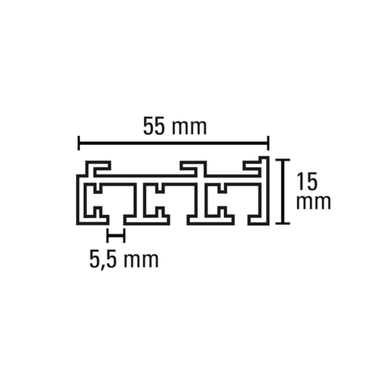Gardinia Flächenvorhangschiene 3-läufig 260 cm weiß Bild 3