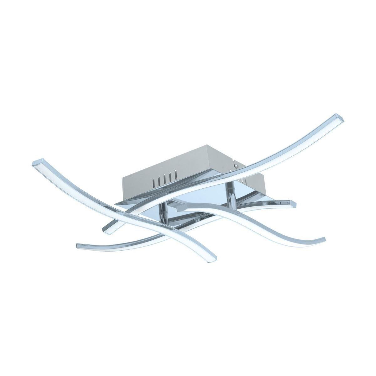 Eglo LED-Deckenleuchte Valmora chrom/weiß