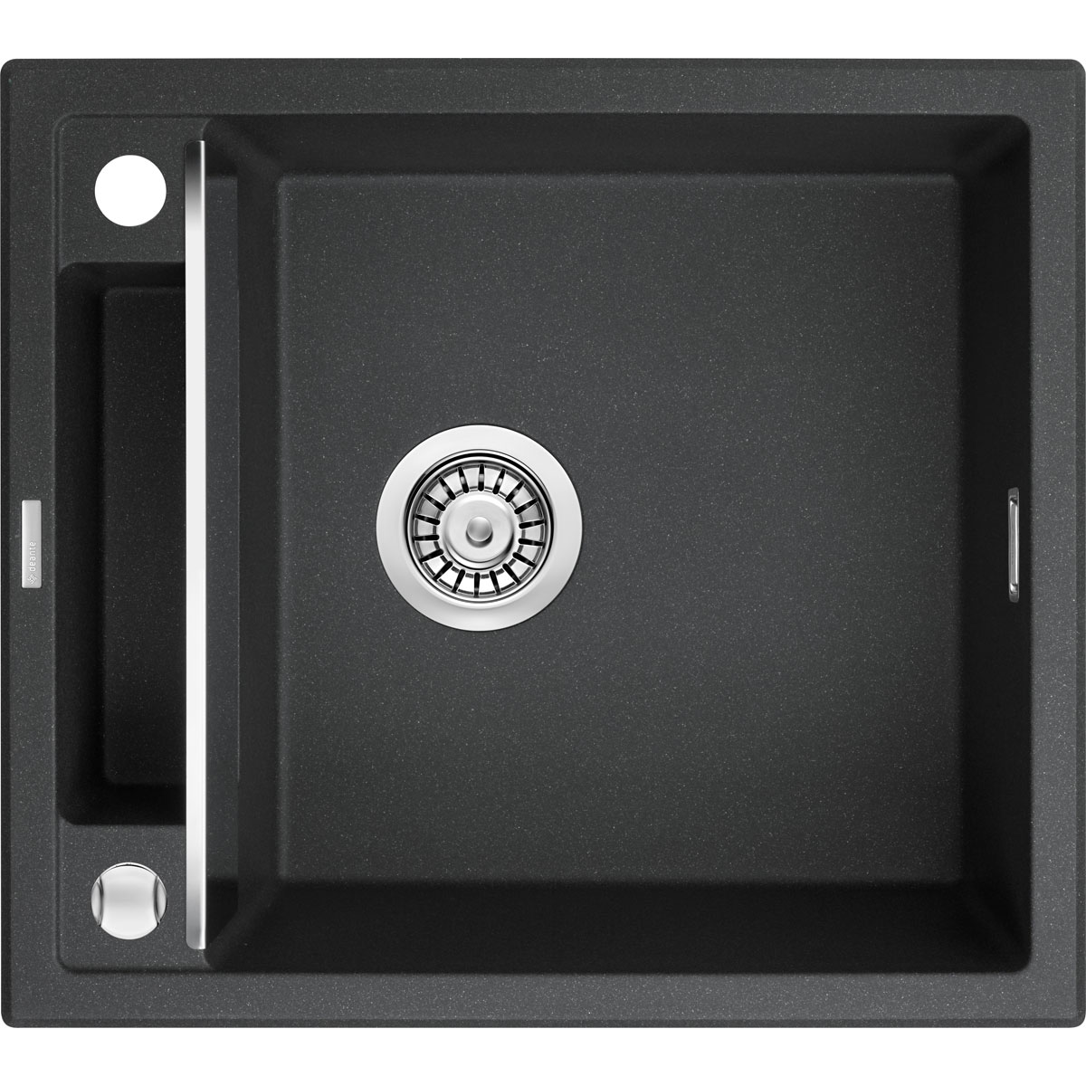 deante 1 Becken Granitspüle MAGNETIC mit kurzer Abtropffläch graphit metallic