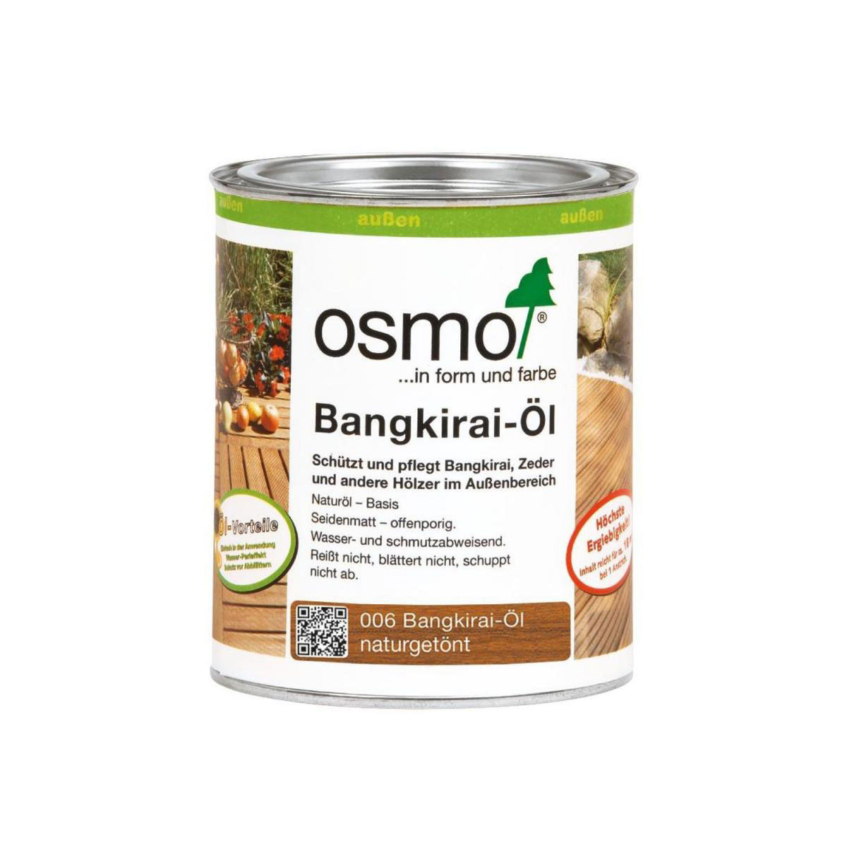 Osmo Terrassen-Öl Bangkirai Öl Naturgetönt 0,75 L
