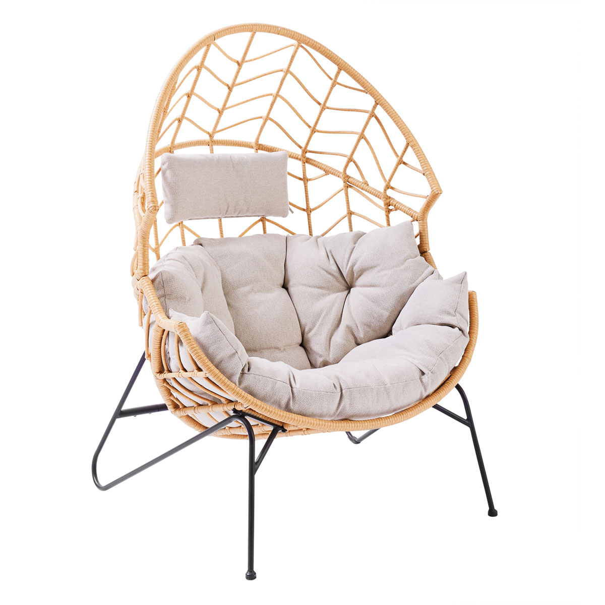 Haveson Loungesessel Pristina inkl Sitzauflage und Kopfkissen