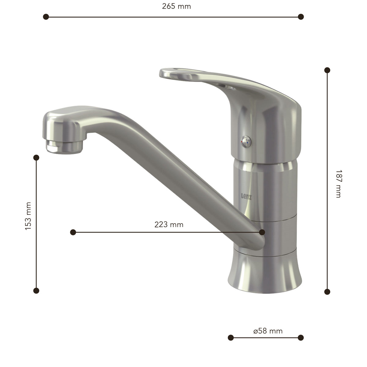 Lenz  Küchenarmatur KELA nickel-matt Bild 2