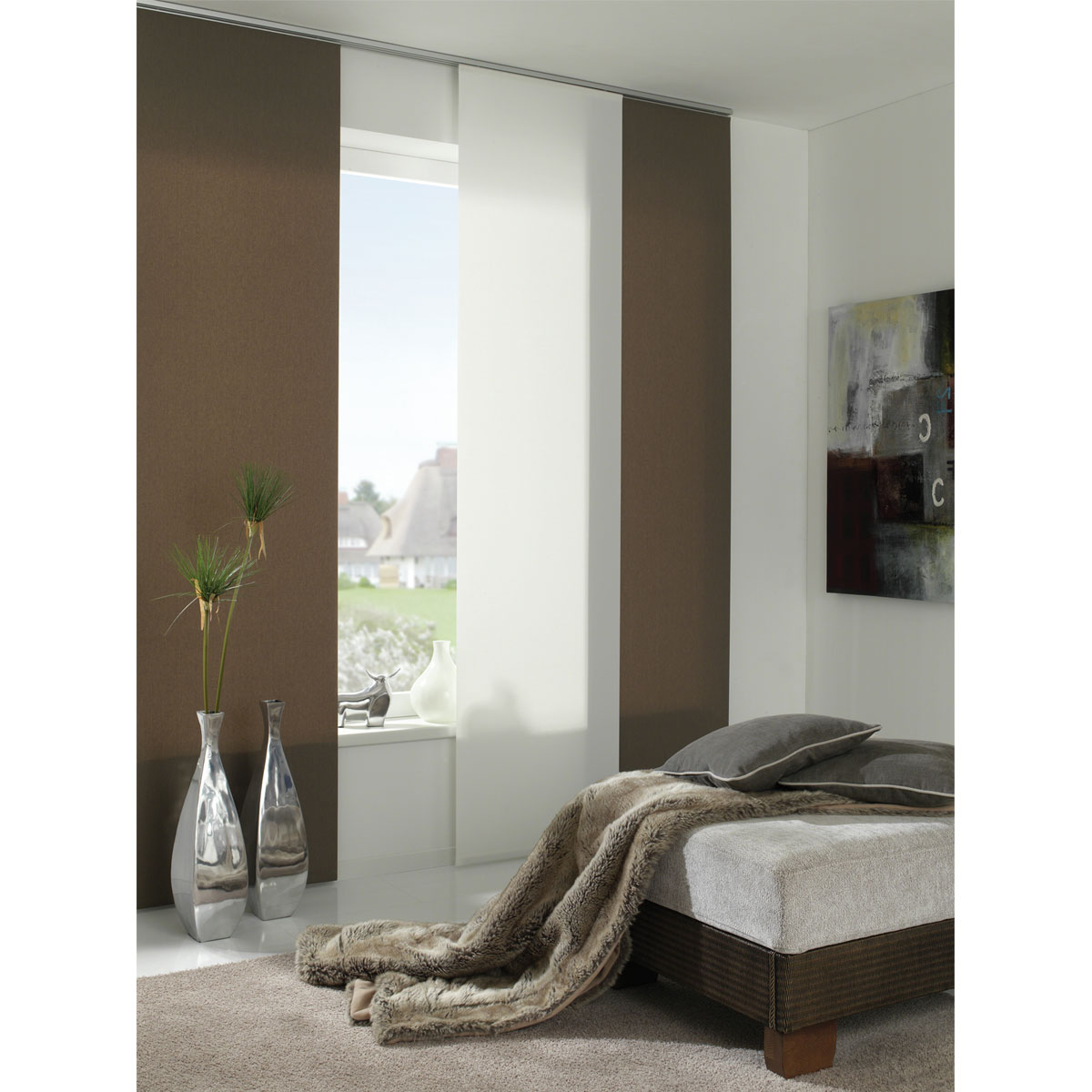 Gardinia Flächenvorhang 245 x 60 weiß Bild 2