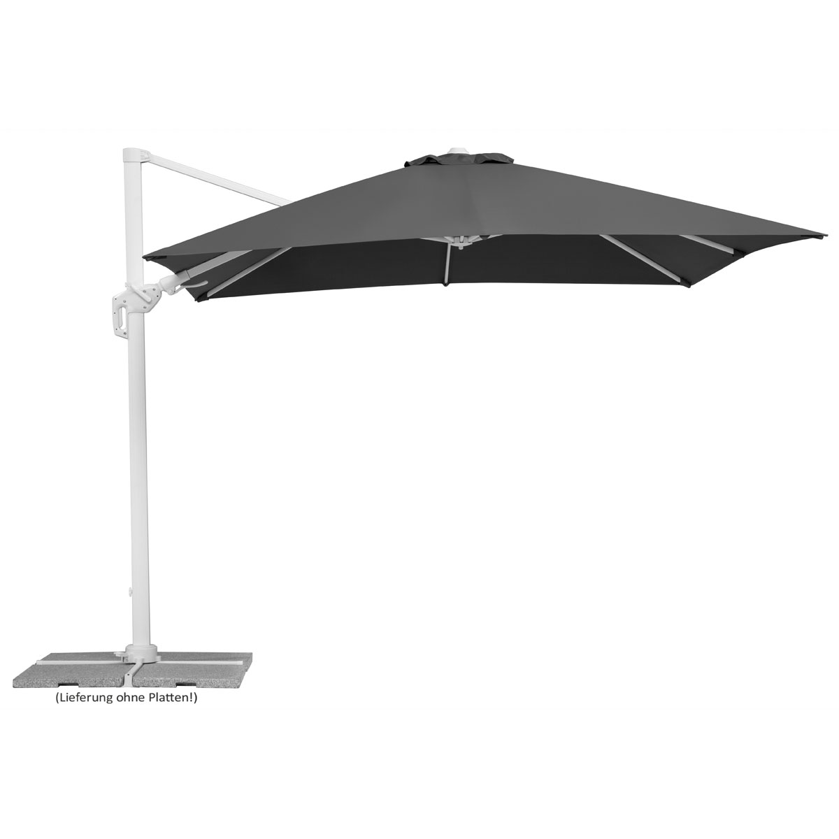 Schneider Schirme Ampelschirm Rhodos Twist Bianco 300 x 300 anthrazit