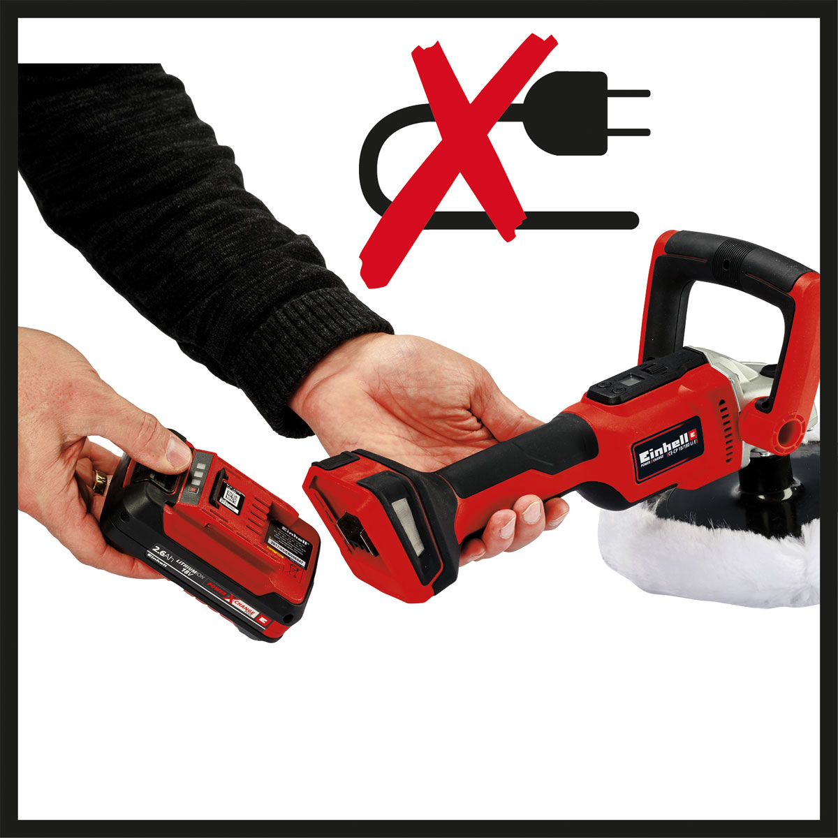 Einhell Akku-Polier- und Schleifmaschine C E-CP 18/180 Li-E-Solo Bild 9