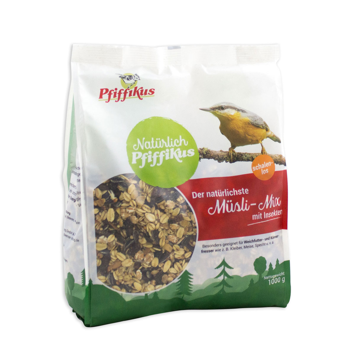 Pfiffikus  Natürlich Müsli-Mix 1 kg mit Insekten