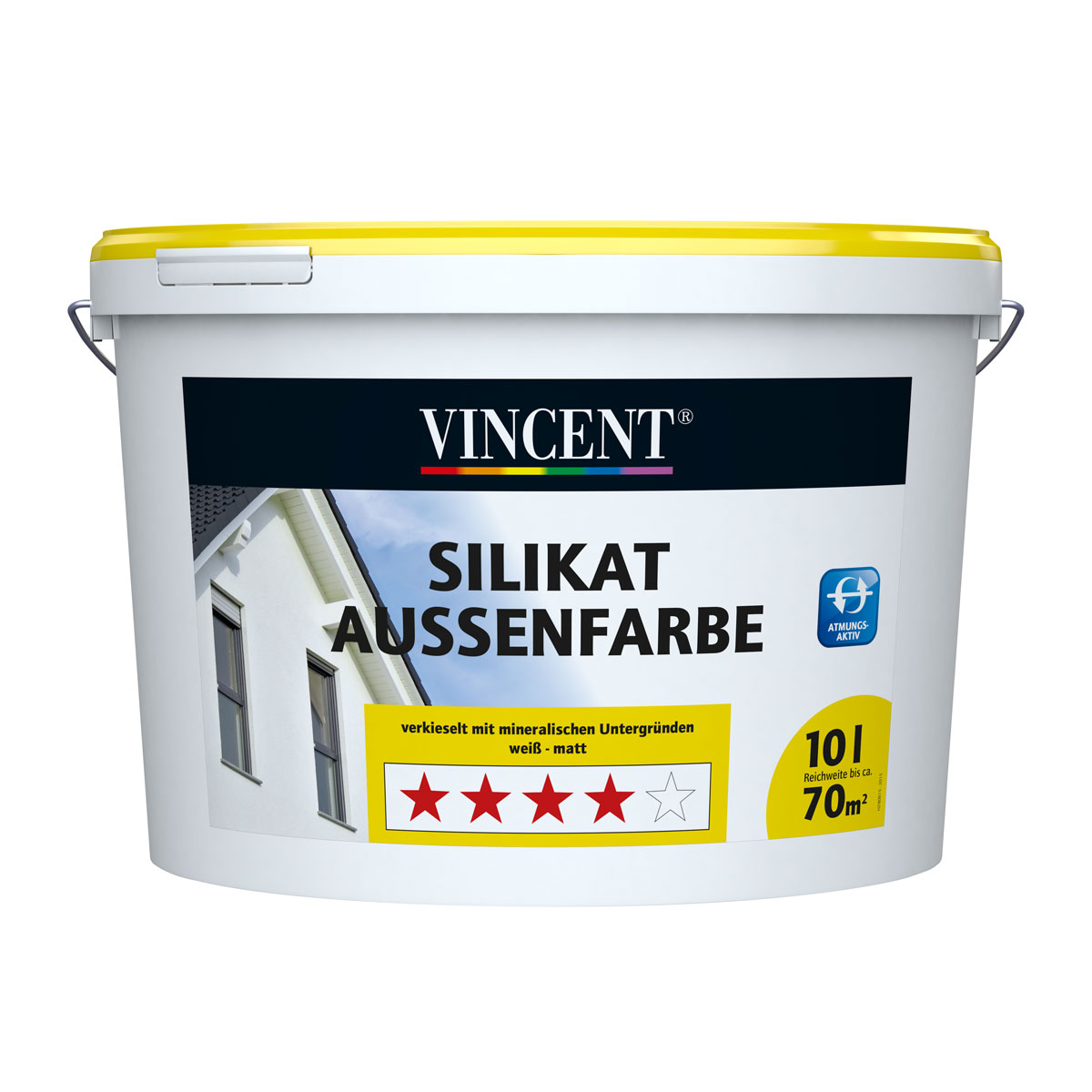 Vincent Fassadenfarbe Silikat Aussenfarbe MIX IT! 10 l