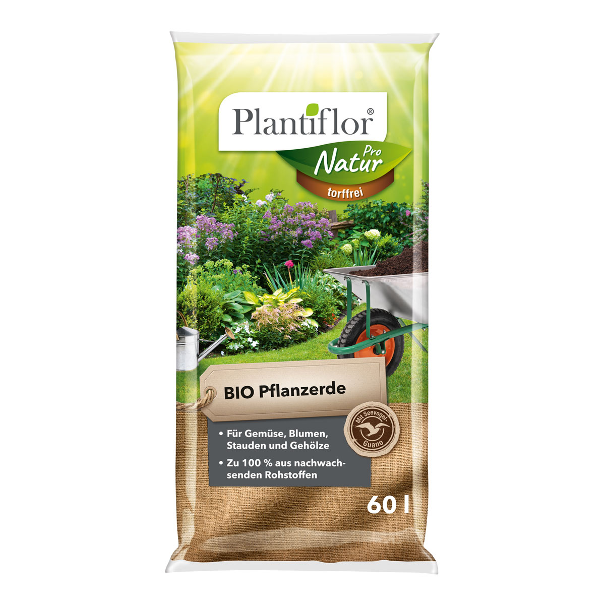Plantiflor BIO Pflanzerde torffrei 60 L