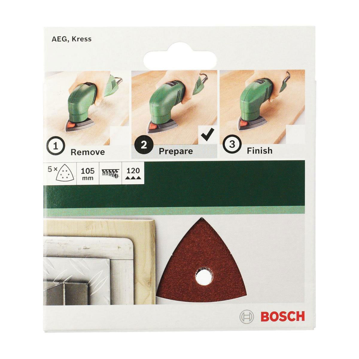 Bosch  DIY Deltablatt 10,5 cm G120 Klett 5 Stück Bild 4