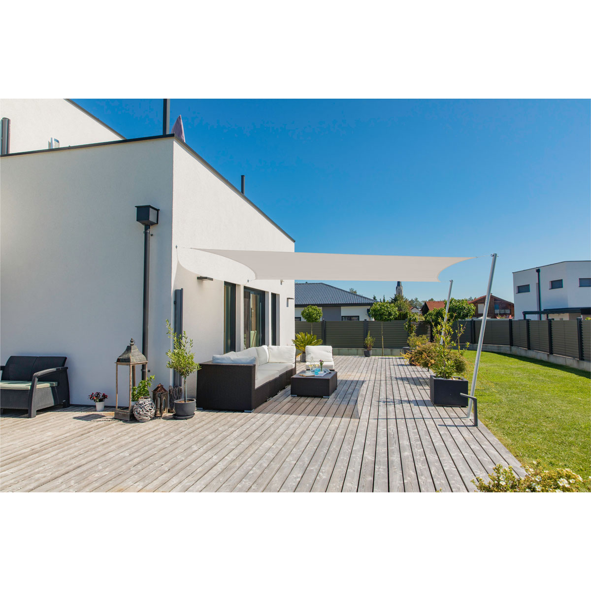 Rechteck-Segel Cannes 4 x 5 m grey Bild 2