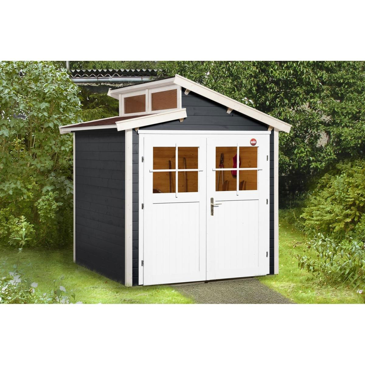 Weka Gartenhaus 226 237 x 231 x 252 cm schwarz