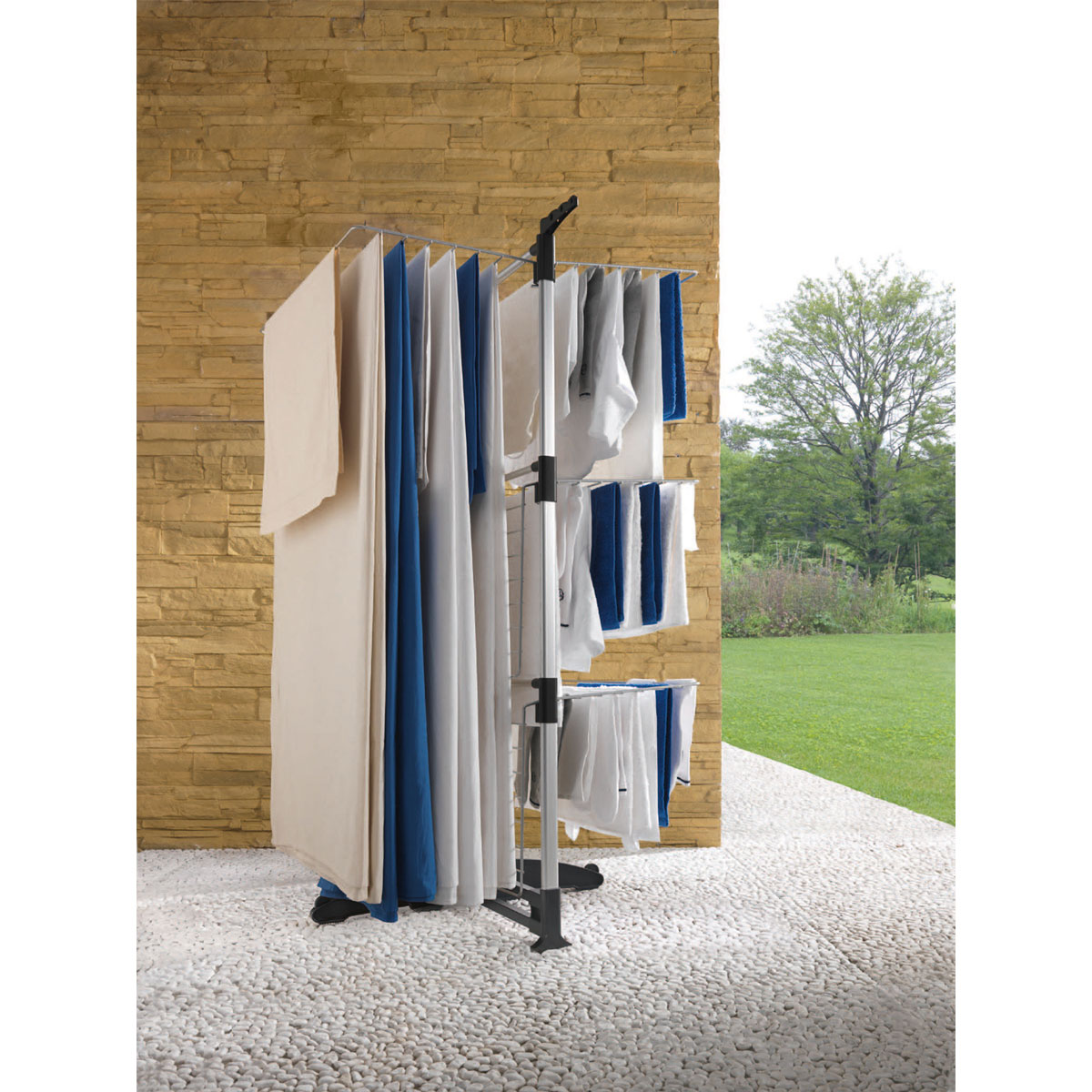 Metaltex Turm-Wäschetrockner Ciclone Vario 78 x 137 x 68 cm silber Bild 8