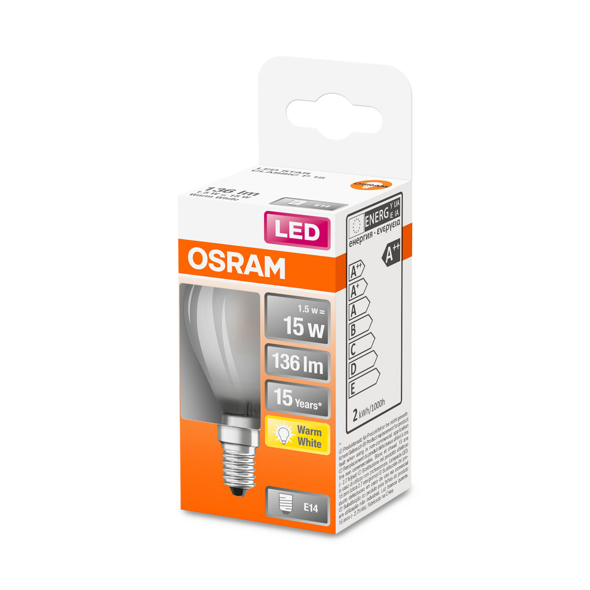 Osram LED-Leuchtmittel E14 15W matt Bild 2