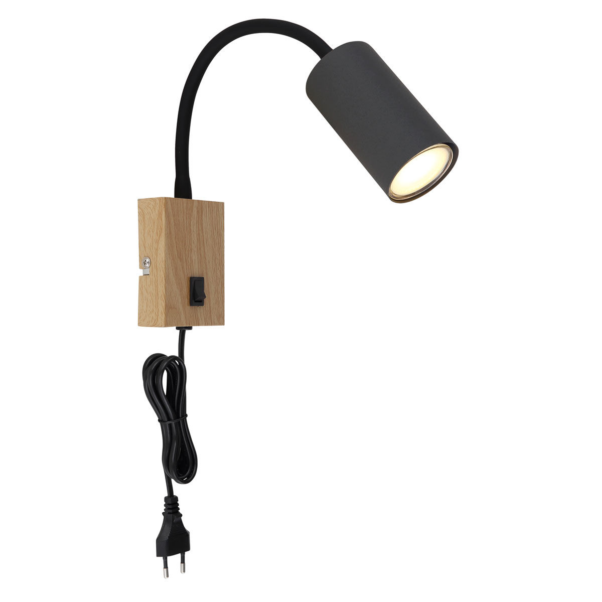 Globo Lighting Wandleuchte Robby holzoptik