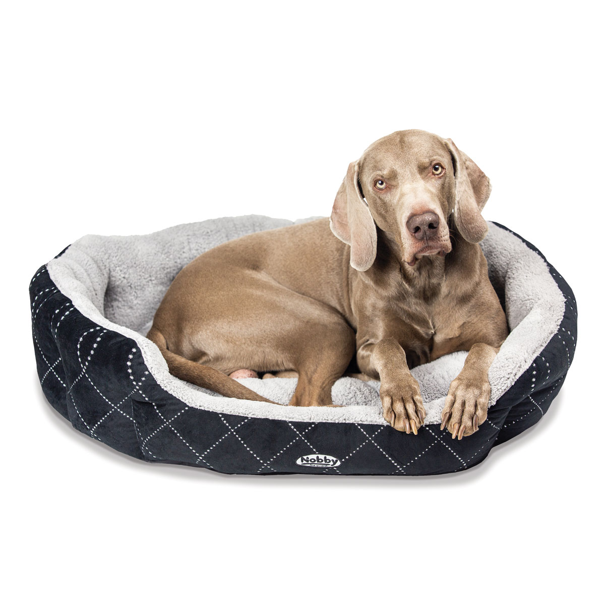 Nobby Komfort-Bett Ceno oval 55 x 50 x 21 cm schwarz/ grau Bild 2